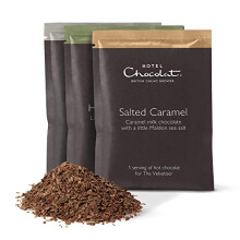 Hotel Chocolat Everything Hot Chocolate Sachet Selection - Luxury Chocolate Flakes - Pack of 20 Single-Serve Sachets, 700g - Different Recipes