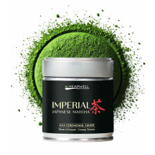 Heapwell Matcha Imperial Grade 30g Tin ? Japanese Highest AAA Ceremonial Grade Matcha Powder ? First Spring Shade -Grown Leaves, Stone-Milled in Uji