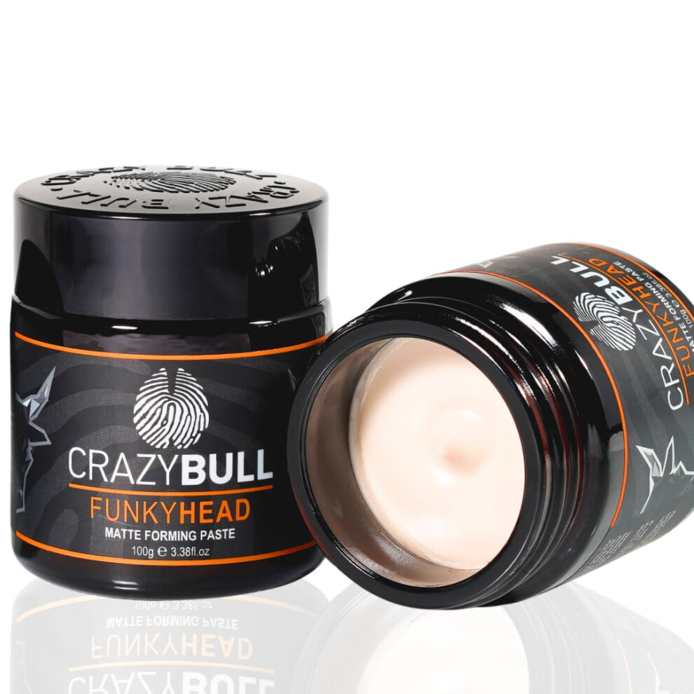 Photos - Hair Styling Product Crazy Bull Hair Styling Paste Funky Head- Natural Matte Finish with Light Hold Texture for Volumising, Defining, & Texturisi 