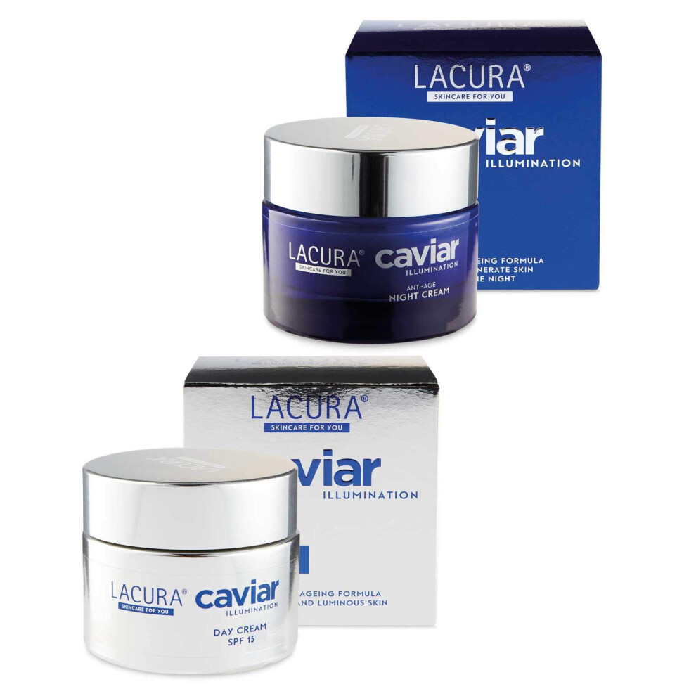 Lacura Caviar 50Ml Day + 50Ml Night Set Anti Ageing Skincare Cream