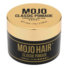 Mojo Hair Classic Pomade (water based) Strong Hold - Low Shine, For all hair types,Features luxury fragrance,Delivers all day hold, performance and