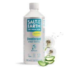 Salt of the Earth - Natural Deodorant Spray Refill - Unscented - 100% Natural Origin, Vegan and Effective Long Lasting Protection, Leaping Bunny