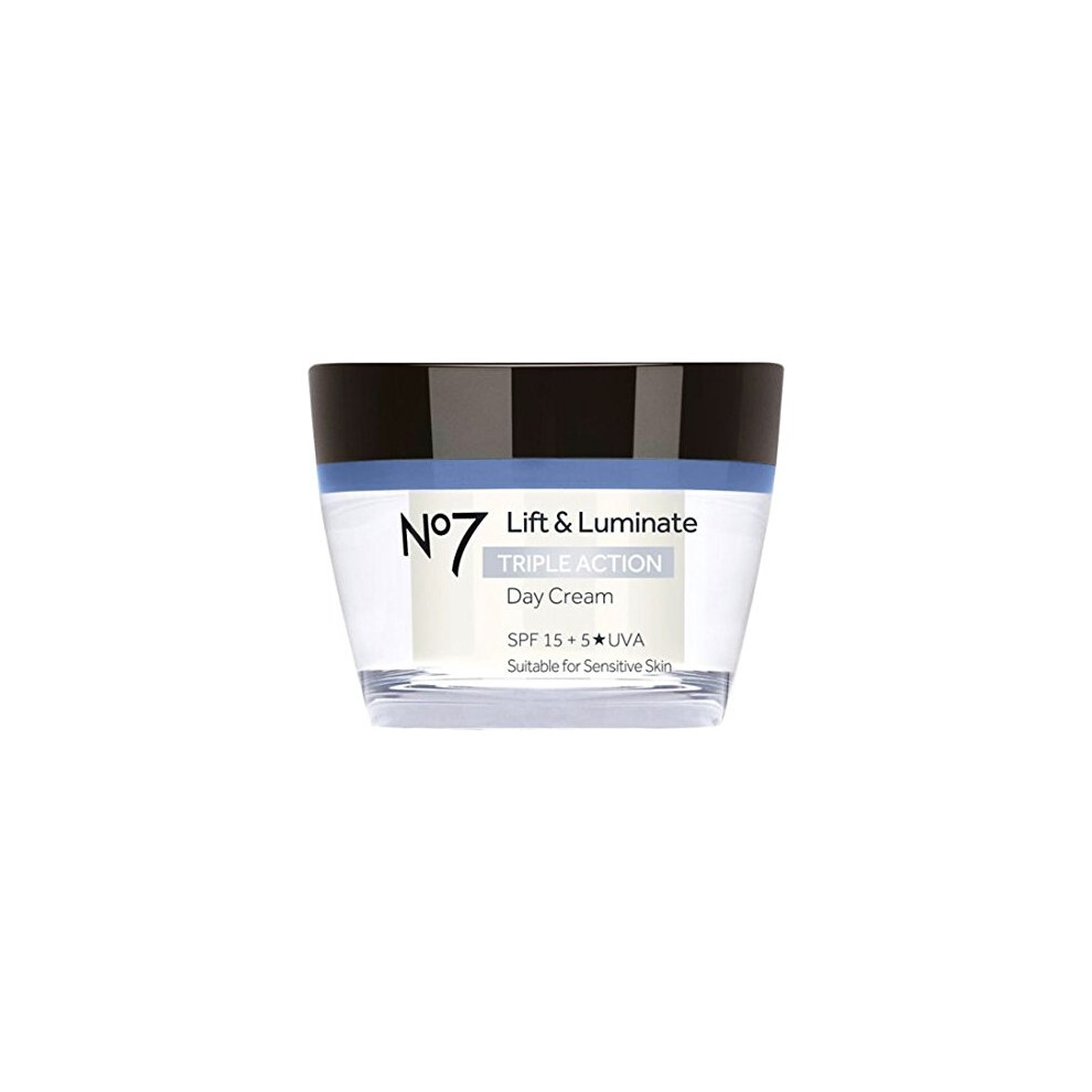 Boots No7 Lift & Luminate TRIPLE ACTION Day Cream 50ml 15 SPF + 5*UVA - Suitable for sensitive skin