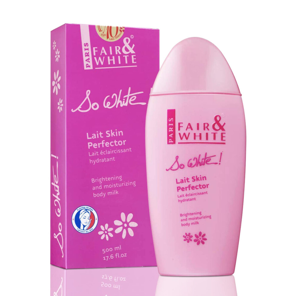 F&W White Fair & So Skin Brightening Lotion | 500Ml / 17.6 Fl Oz | Moisturizing Body Lotion For Body, Knees, Elbows, Armipts | With Almond Oil