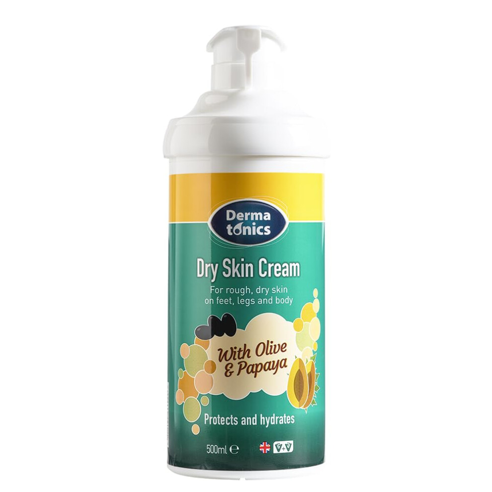 Dermatonics Natural Care Dry Skin Cream -Enriched With 10% Urea, Olive And Papaya Extracts, Long-Lasting Hydration And A Gentle Scent For Smooth,