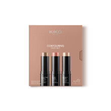 KIKO Milano Contouring Face Set 01, Make-Up Kit With 3 Sticks: Blush, Highlight And Face Contour