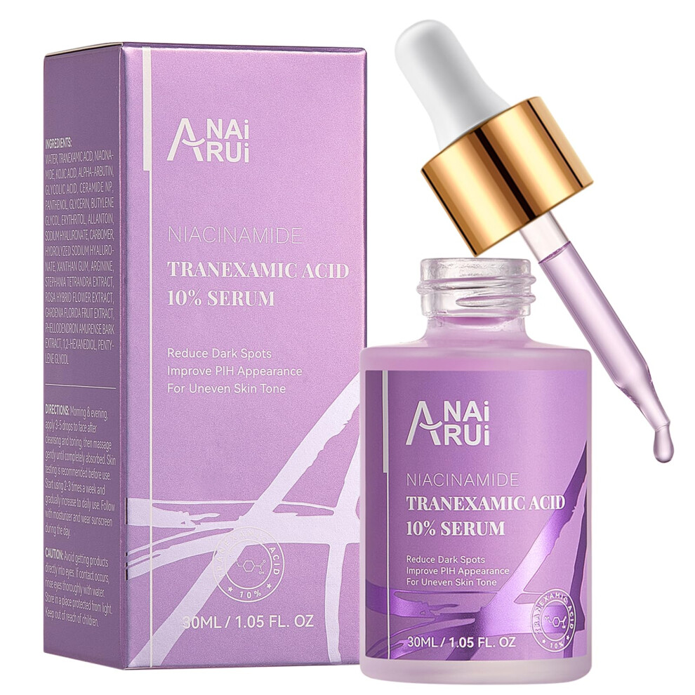 Anai Rui Anairui 10% Tranexamic Acid Serum 30 Ml, Dark Spot Correcting Serum With Tranexamic Acid + Hyaluronic Acid + Niacinamide, Targets Hyperpigmentation,