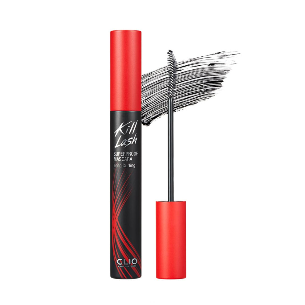 Clio Kill Lash Superproof Mascara - Long Curling For Longer Lashes - Long-Lasting, Waterproof, Smudgeproof