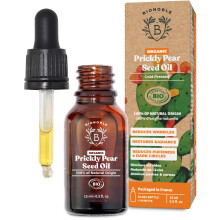 Bionoble Organic Prickly Pear Seed Oil 15ml - 100% Pure, Natural and Cold Pressed - Face, Body, Hair, Beard, Nails - Vegan and Cruelty Free - Glass