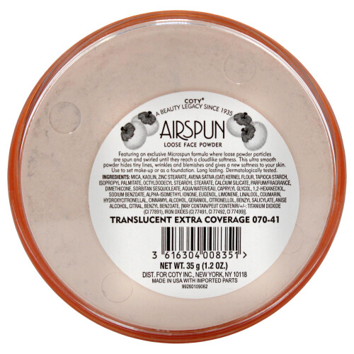 COTY Airspun Loose Face Powder - Translucent Extra Coverage 1