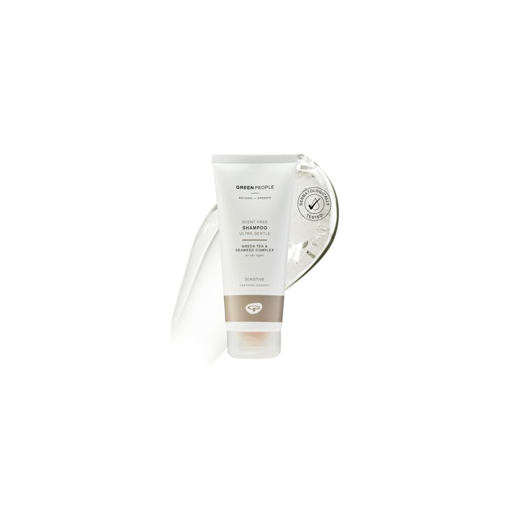 Greenpeople Green People - Fragrance Free Shampoo - For Sensitive Scalps, Hypoallergenic - Tea & Seaweed - Silicone Free, Organic, Vegan - 200Ml