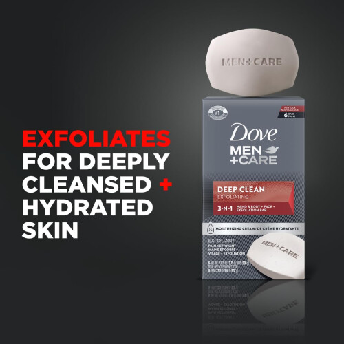 Dove Dove Men+Care Body and Face Bar, Deep Clean 4 oz, 6 Bars 2