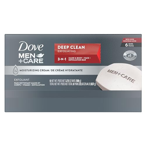 Dove Dove Men+Care Body and Face Bar, Deep Clean 4 oz, 6 Bars 1