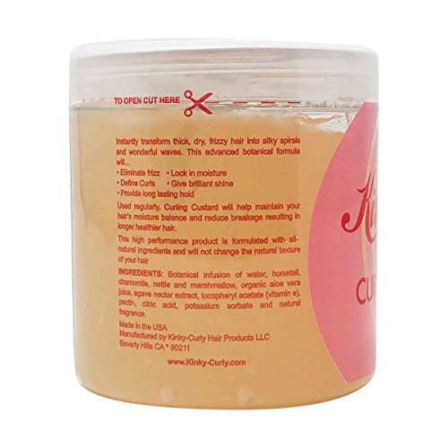 Kinky-Curly, Original Curling Custard, Natural Styling Gel, 8 oz 1