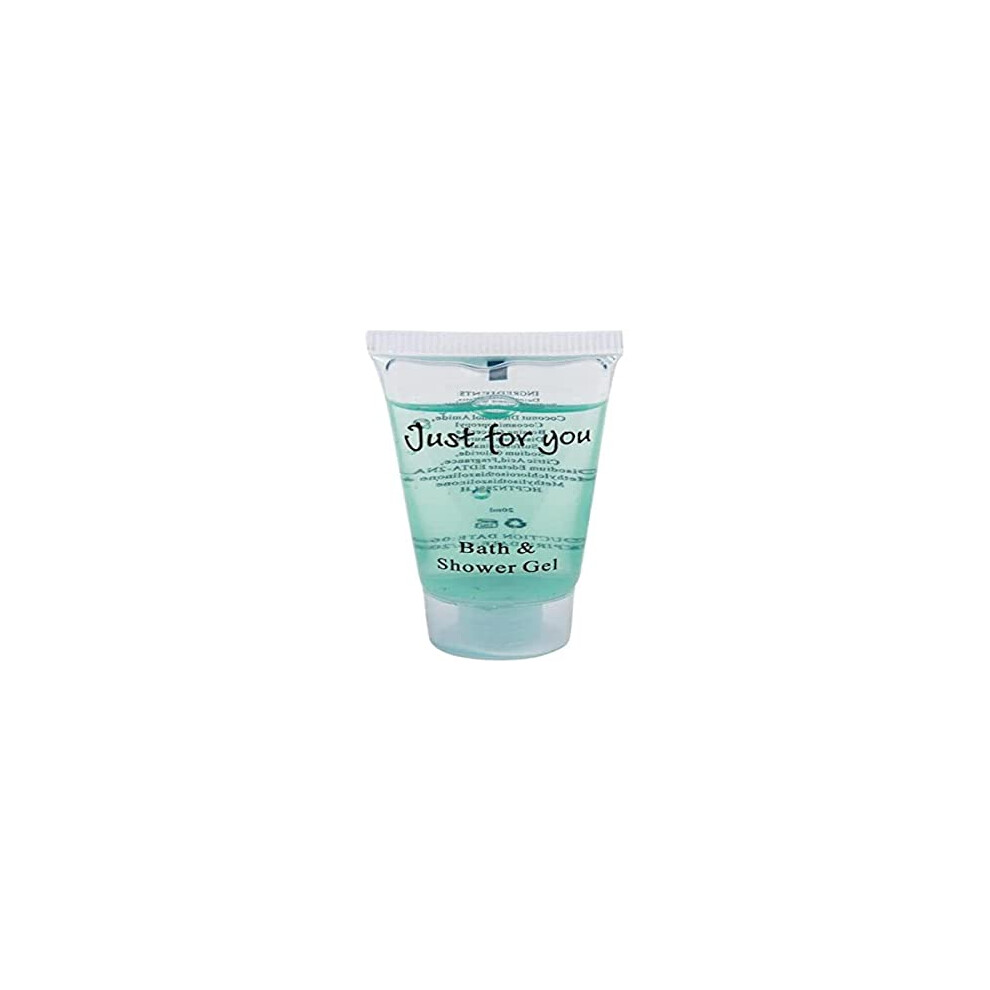 Hotel Complimentary Travel Toiletries - Just For You Bath And Shower Gel 20Ml (Pack Of 100), Reach Compliant Hotel Shower Gels, Pleasant Fragrance, Hotel Or Home Use,