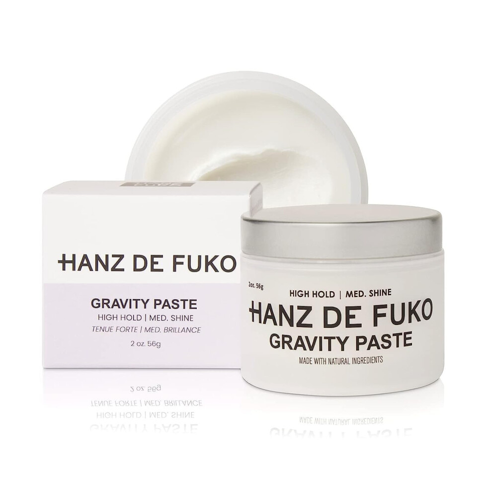 Hanz De Fuko Gravity Paste ? Premium Men?S Hair Styling Pomade ? High Hold, Medium Shine Finish ? Certified Organic Ingredients - 56G