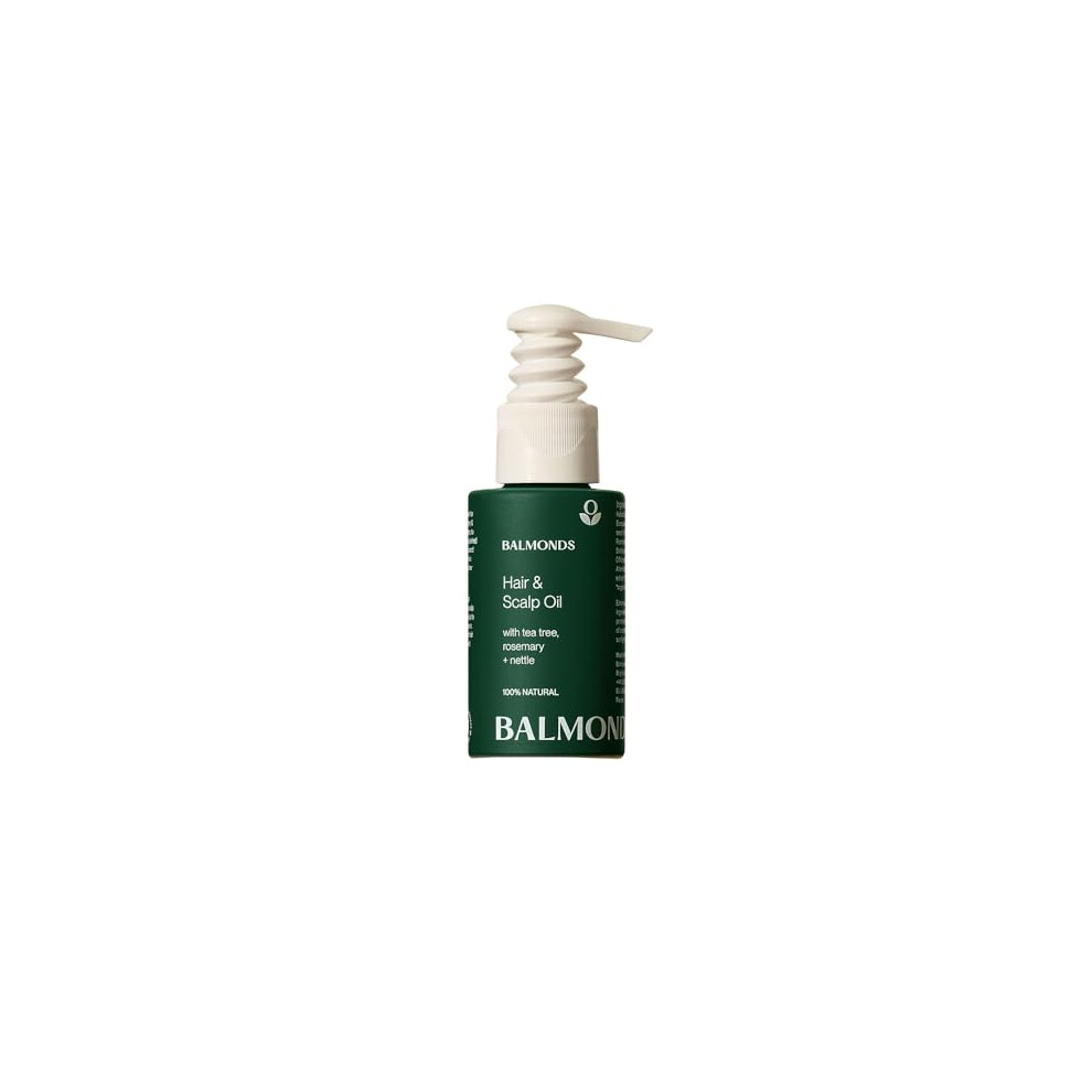 Balmonds Hair, Scalp & Beard Oil 50Ml With Rosemary, Hemp & Tea Tree - Natural Conditioning Treatment For Dry, Itchy Scalps - Nourishes & Moisturizes