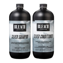 (2 PACK x 500ml) Bleach London Silver Shampoo x 500ml & Bleach London Silver Conditioner x 500ml