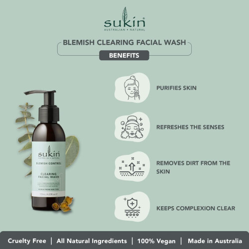 Sukin Sukin Clearing Facial Wash 125 ml 2