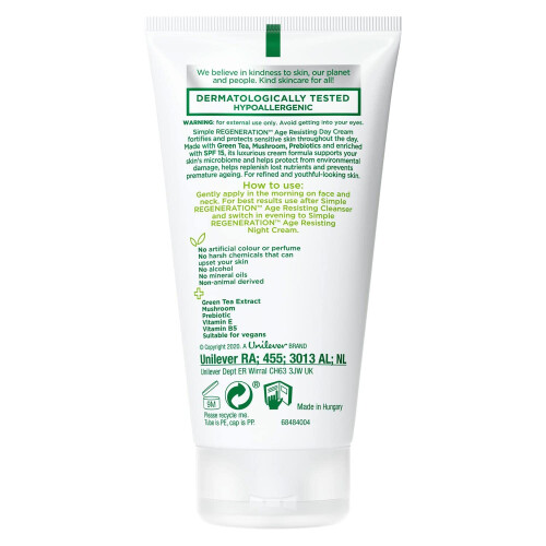 Simple Simple Age Resisting Day Cream SPF15 50ml and Night Cream 50ml (Bundle set) 2