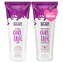 Not Your Mother's Curl Talk Frizz Control Sculpting Gel and Defining Cream (2-Pack) - 6 fl oz - Formulated with Rice Curl Complex - For All Curly Hair