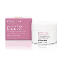 This Works Perfect Legs Body Butter, 200 ml - Body Lotion with Mood-Boosting Geranium and Orange Essential Oils - Nourishing Body Moisturiser with