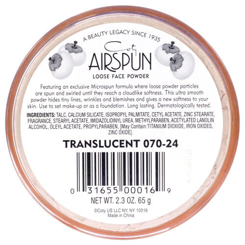 COTY Airspun Loose Face Powder - Translucent 1