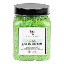 Foot Spa Salts with Tea Tree Oil - Made in UK (450g) Natural Dead Sea Salts for Women, Men. Tea Tree Foot Soak Aromatherapy Bath Salts