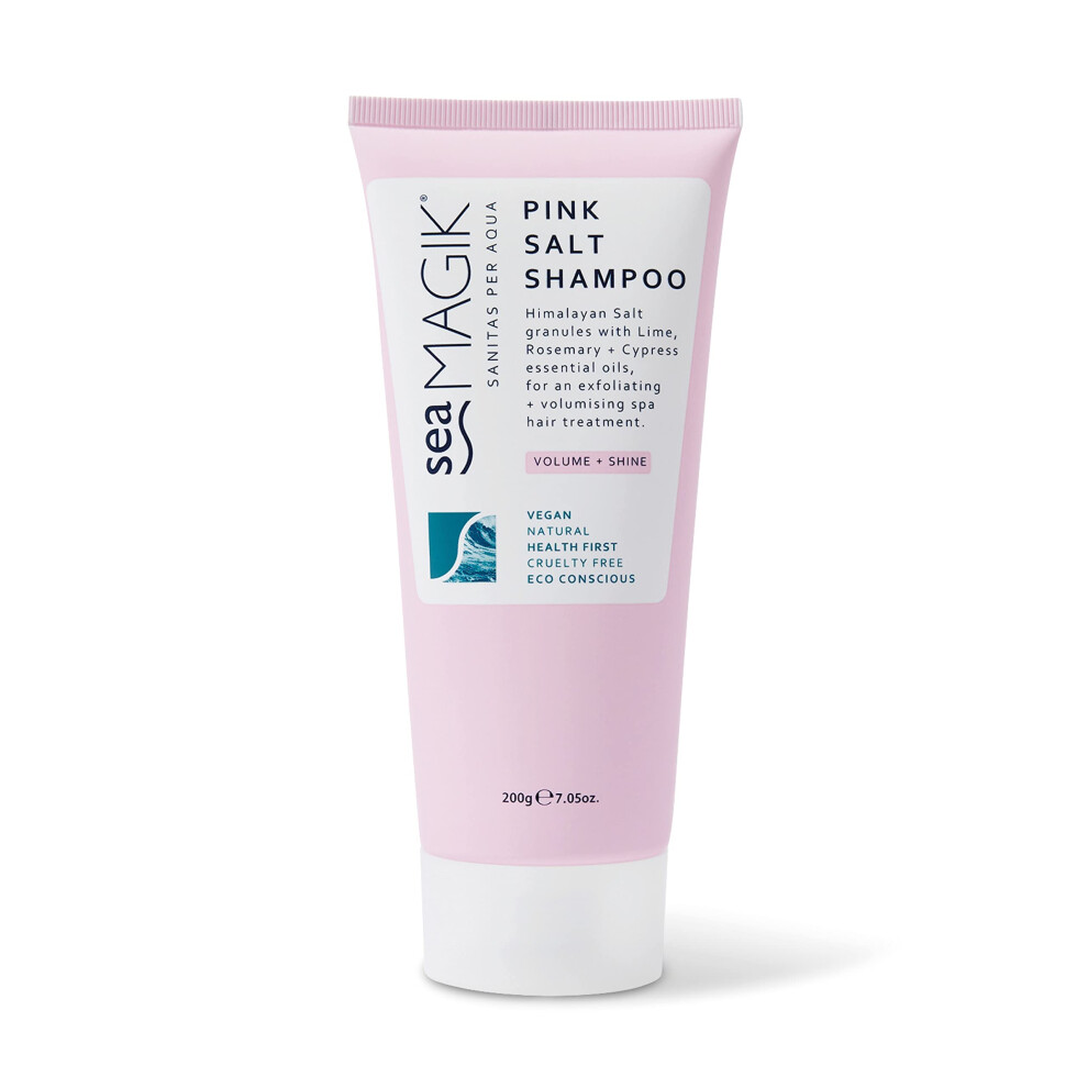 Sea Magik Pink Natural Shampoo - Sls Free, Exfoliating And Volumising With Salt Granules, Professional Spa Hair Treatment With Fragrance, Deeply