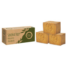 Pure Now Aleppo Soap 3 x ca 200g, 85% Olive oil 15% Laurel oil, PH Neutral, Detox Handmade