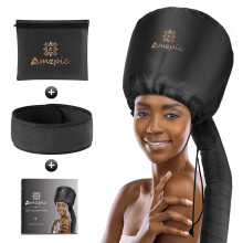 Bonnet Hood Hair Dryer Attachment - Soft, Adjustable Extra Large Bonnet Hair Dryer for Speeds Up Drying Time at Home, Easy to Use for Styling, Curling