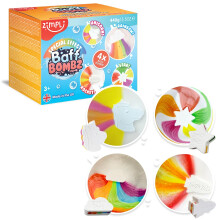 4 x Large Special Effect Bath Bombs Gift Set, Cloud Rainbow, Rocket, Moon & Star Fizzers, Ideal Birthday Present for Children, Bubble Bath Toy