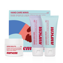 Nursem Hand Care Minis Set | 3-Piece Travel Skincare Set for Dry & Sensitive Skin | Intensive Hand Cream, Nourishing Hand Wash & Skin Fix | Perfect
