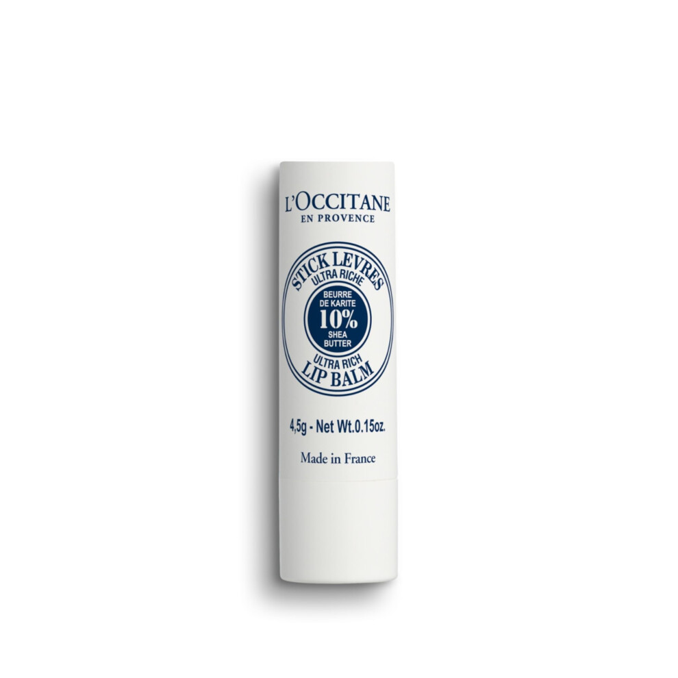 L'OCCITANE Shea Ultra Rich Lip Balm 4.5g | Enriched with 10% Shea Butter | Nourishes & Protects Dry Lips | Luxury & Clean Beauty Lip Care for All Skin