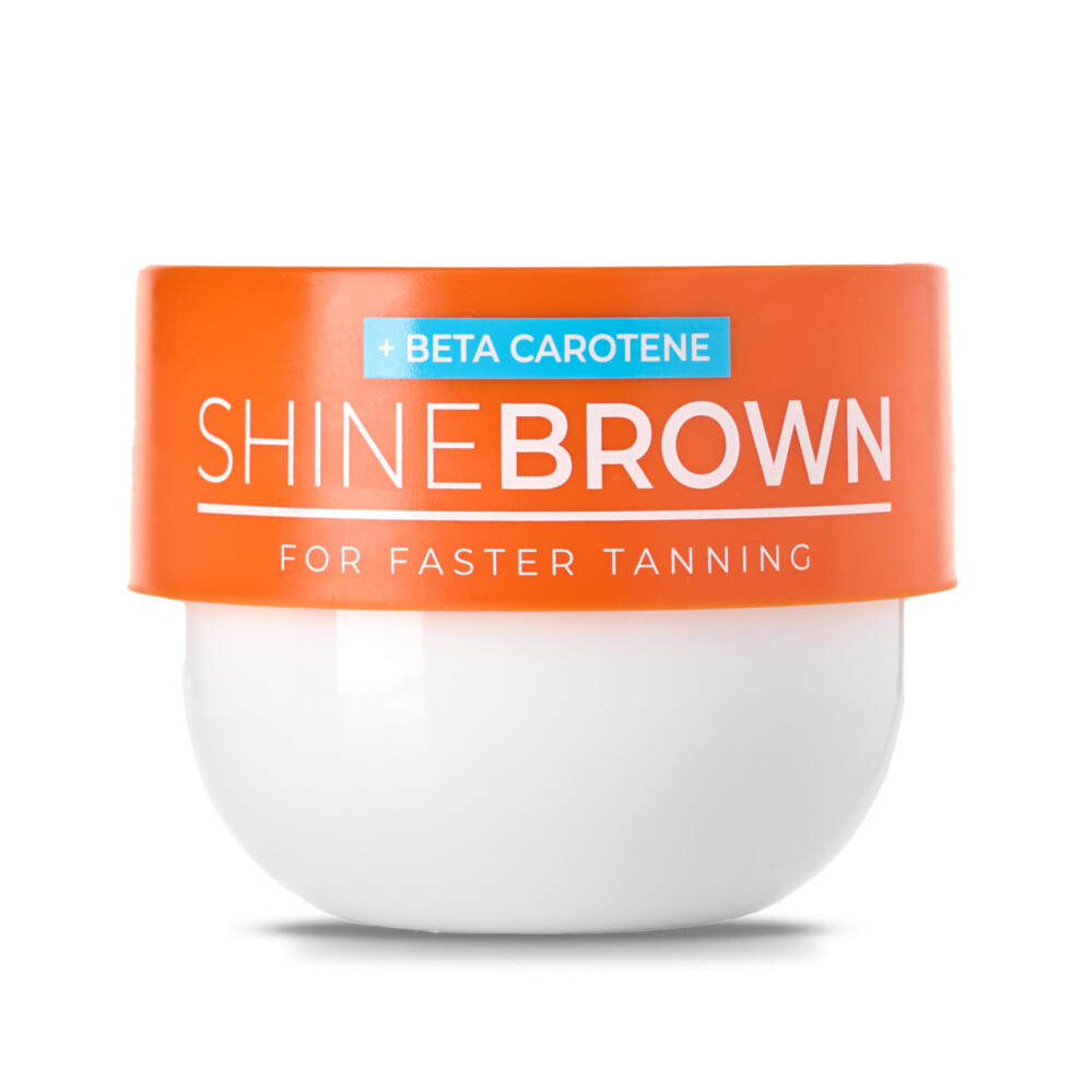 BYROKKO Shine Brown Beta Carotene Tanning Accelerator, Carroten Tanning Gel Effective in Sunbeds & Outdoor Sun, Natural Tan-boosting Sunbed Cream, 200