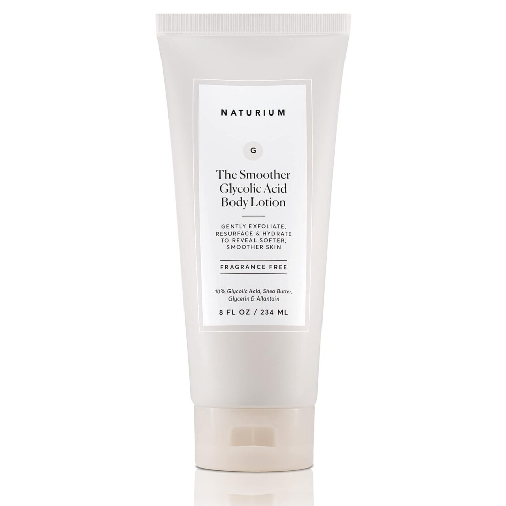 Naturium The Smoother Glycolic Acid Body Lotion, Resurfacing & Exfoliating Treatment, With 10% Glycolic Acid | 16.9 Fl Oz / 500 Ml