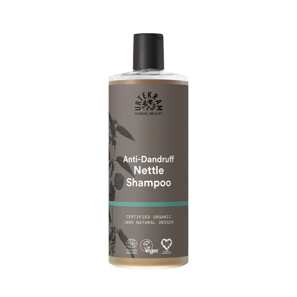 Urtekram Nettle Shampoo For Itchy Scalp - Soothing Anti Dandruff Shampoo, Nettle & Aloe Vera, Irritation & Dry Scalp Relief, Organic Hair Care