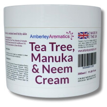Tea Tree, Manuka & Neem Cream 350ml - Antibacterial, Anti-fungal, Antiseptic, Anti-Itch, Dry, Chapped & Cracked Skin, Eczema, Psoriasis, Jock Itch,