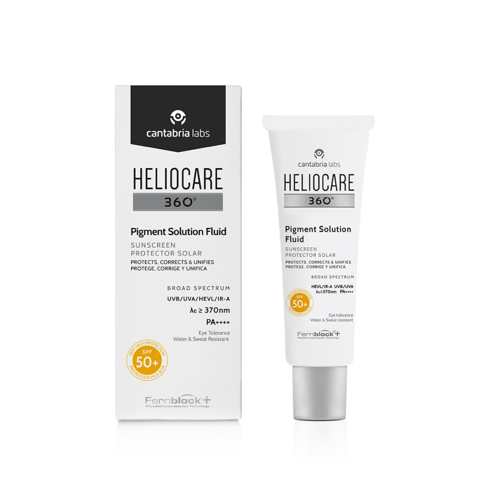 Cantabria Labs Cream/Light Heliocare 360? Pigment Solution Fluid, Spf50 Sun With Anti-Pigmentation Protection, Protects Against Uva, Uvb, Visible And Infrared