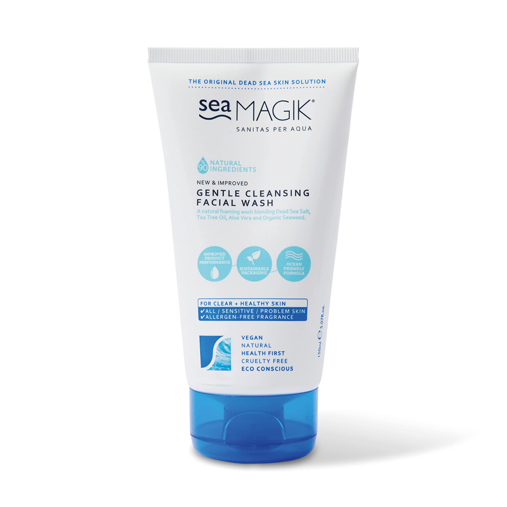 Sea Magik - Face Wash For Acne Prone, Dry, Sensitive, And Oily Skin, Gentle Cleanser, Natural Ingredients With Hydrating Dead Sea Salt And Purifying