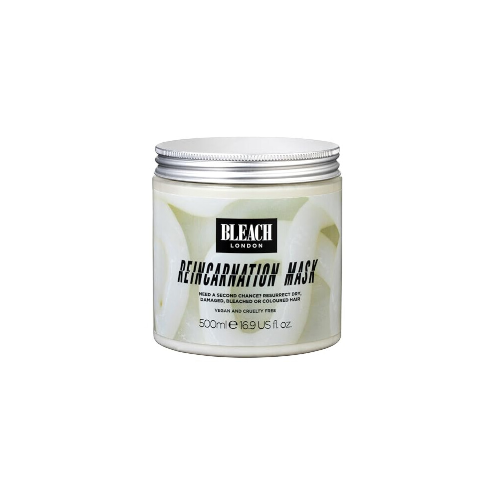 Bleach London Reincarnation Mask - Bond-Restoring Protein Hair Treatment Repairs And Nourishes Dry Damaged Hair - Vegan & Peta-Approved - (500 Ml) - By Bleach