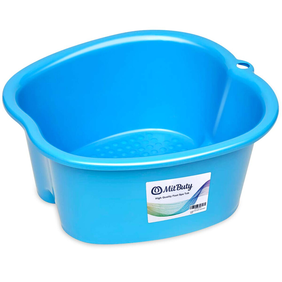 Mitbuty Large Foot Bath Spa Bowl For Home Use - Sturdy Plastic Foot Soak Basin For Pedicure, Relax, Detox And Massage - Foot Tub Get Rid Of Callus,