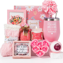 Birthday Pamper Gifts for Women,Get Well Soon Gifts Basket for Her,Unique Self Care Package Relaxation Spa Bath Set for Girls, Valentine's Day Gift