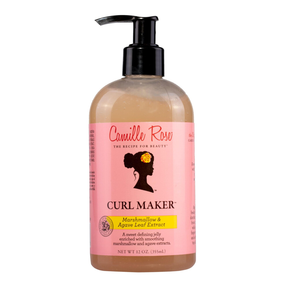 Camille Rose Golden Curl Maker And Hair Defining Jelly, Marshmallow And Agave Leaf Extract, 355 Ml (Pack Of 1)