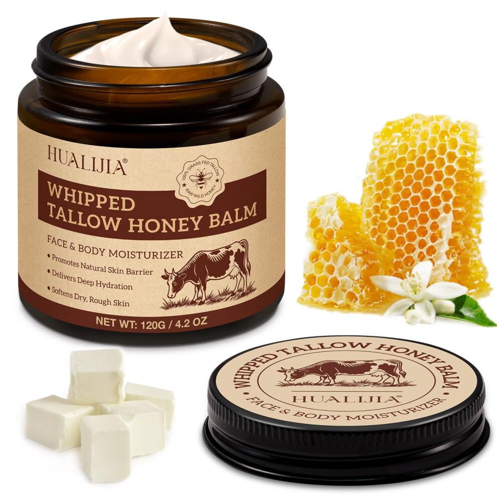 Plobrt Cream Beef Tallow Skin Care, Tallow Face (120G), Grass Fed Beef Tallow Moisturizer, Deeply Nourishing, For Face Body Dry Skin