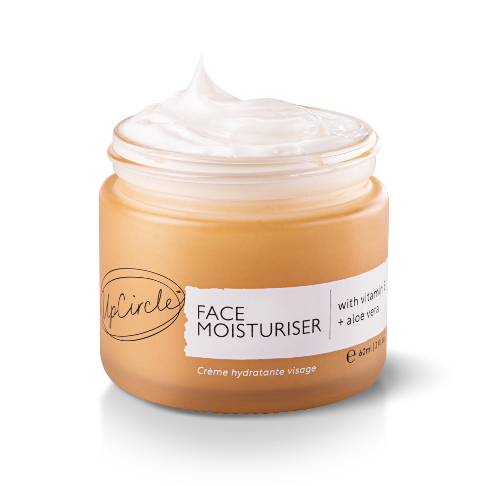 Upcircle Cream Face Moisturiser With Argan Powder 60Ml - Nourishing Day - Vitamin E, Aloe Vera, Glycerin, Shea + Coconut Butter - Natural, Vegan +