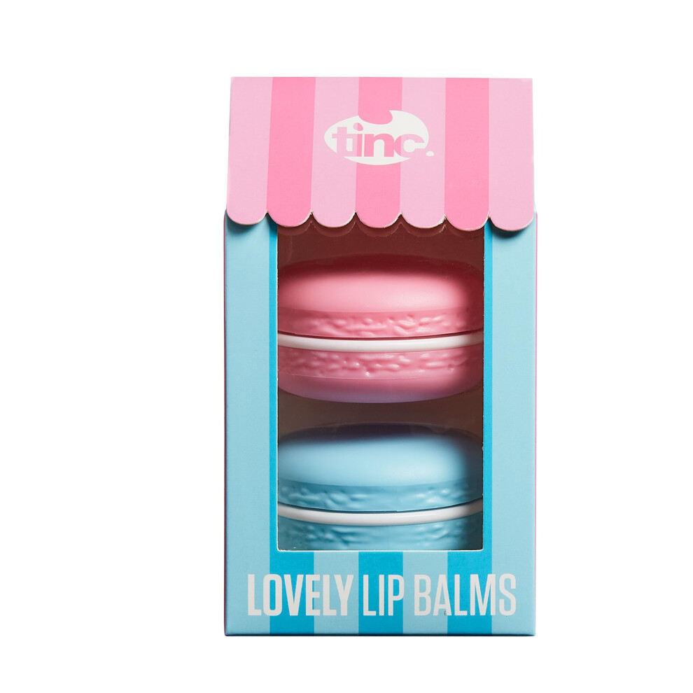 Tinc Blue Moisturising Lip Balm Gift Set, Macaron Design Scented, 2 Count