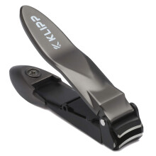 Nail Clippers for Men with Catcher ? KLIPP Razor-Sharp Heavy Duty Self-Collecting Nail Cutters with Ergonomic Lever Keep Fingernails and Toenails