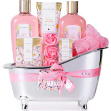 Gift Sets for Women-Spa Luxetique Spa Gift Set, 8pcs Daisy Pamper Bath Set, Bath Gift Sets, Birthday Gifts with Essential Oil, Body Lotion, Bath