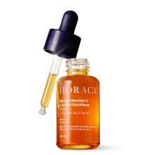 HORACE Vitamin C + Glycolic Acid Face Serum for Men ? Unscented, 30ml ? Vegan Skincare for All Skin Types - Brightening Facial Treatment for Dull